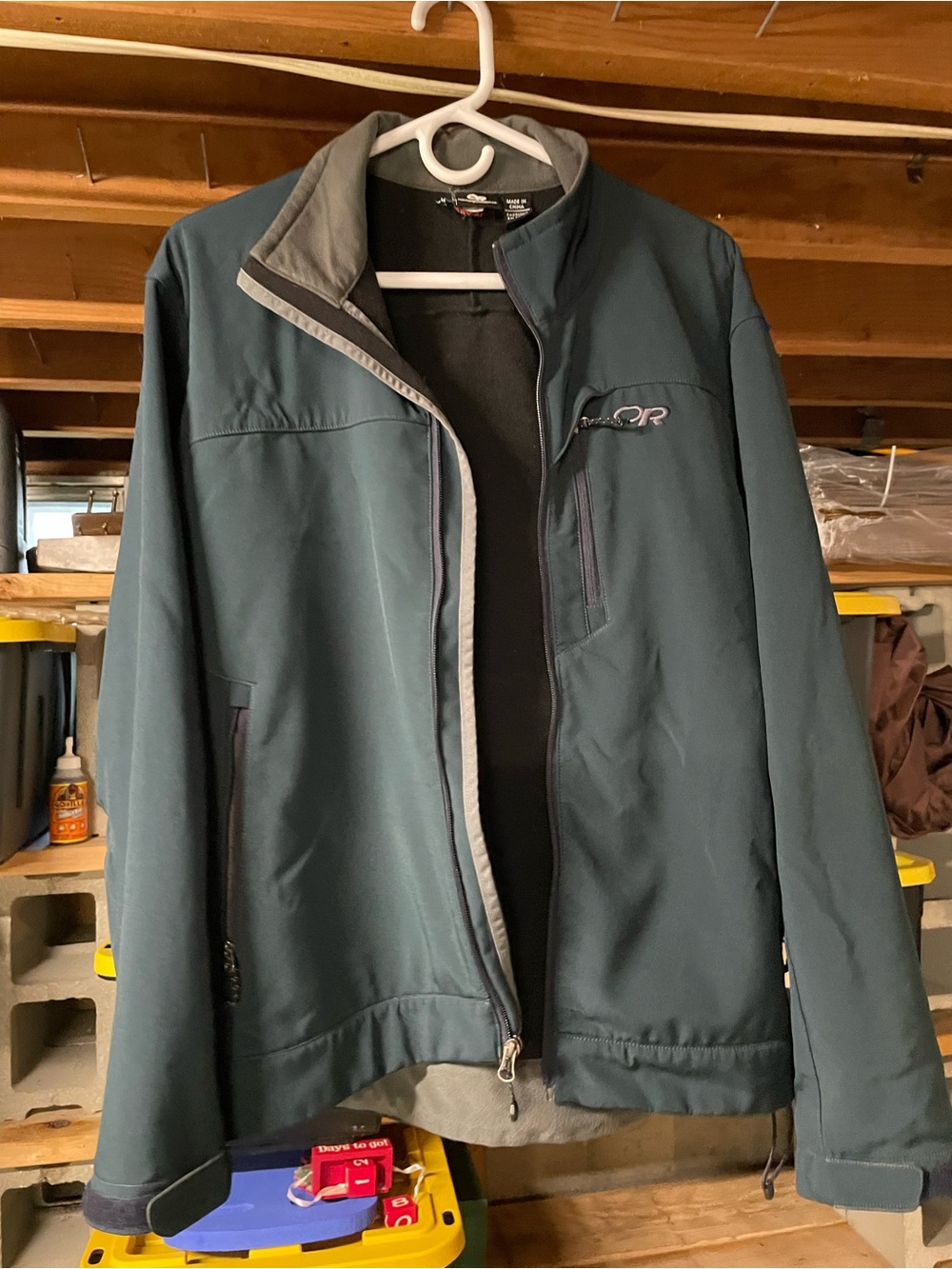Outdoor Research Teal Lightweight Softshell Jacket Medium